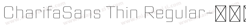 CharifaSans Thin Regular字体转换